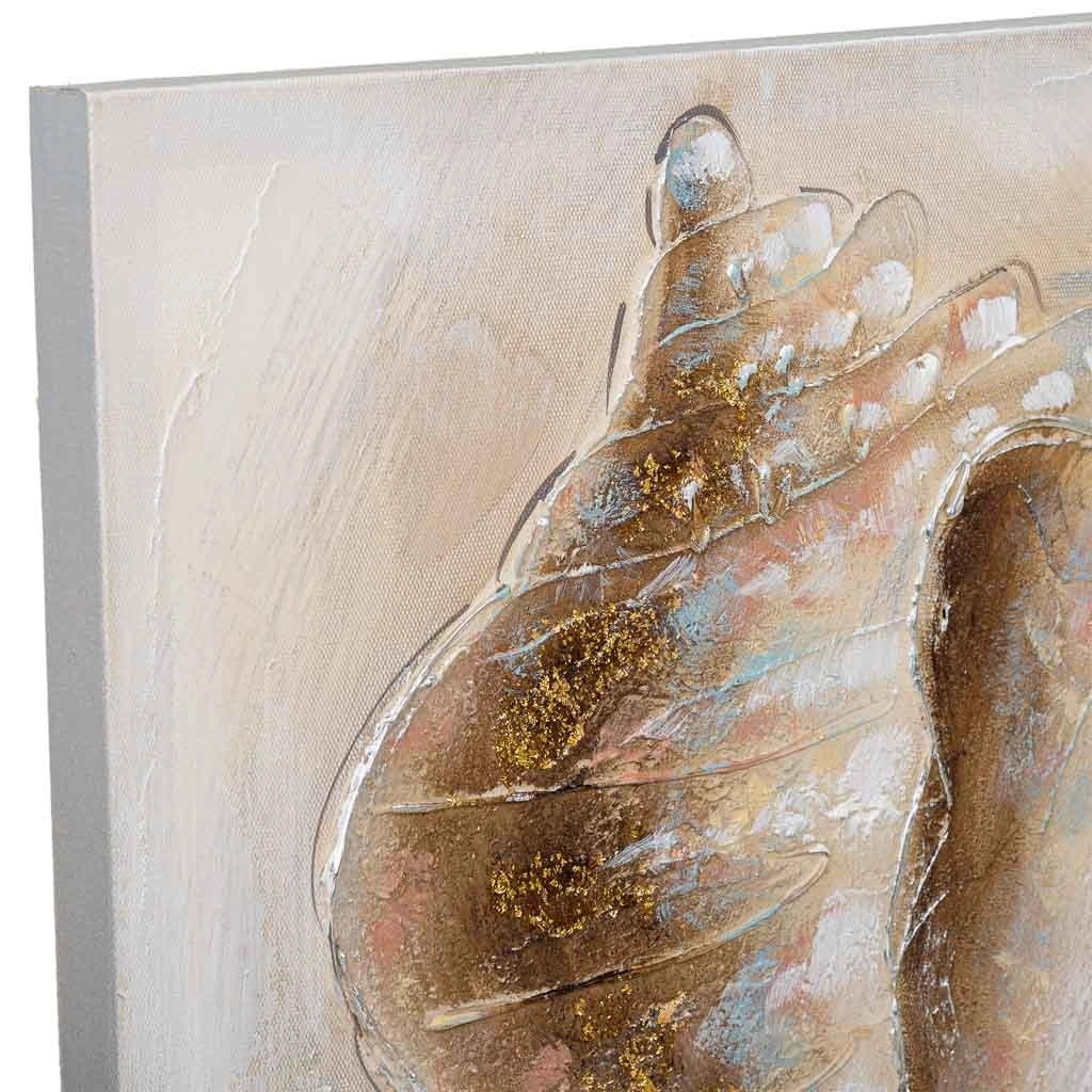 Quadro dipinto a mano con rilievo grigio 40x40x2,5h
