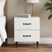 Armadio da Notte con cassetto Bianco Lucido 43 x 34,5 x 47,5 cm 894763