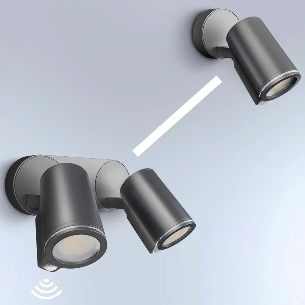 Steinel Faretto per Esterni con Sensore Spot Duo Sensor Nero 430453