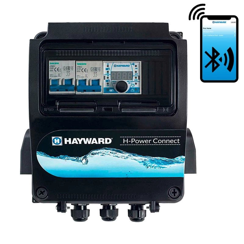 Quadro Elettrico Hayward H-power Connect Con Differenziale, Trasformatore Fari E Controllo Bluetooth - Monofase 100 W