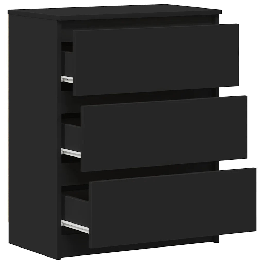 Credenza | Madia | Buffet da pranzo | Armadio da pranzo Nera 60x35x76 cm in Legno Multistrato