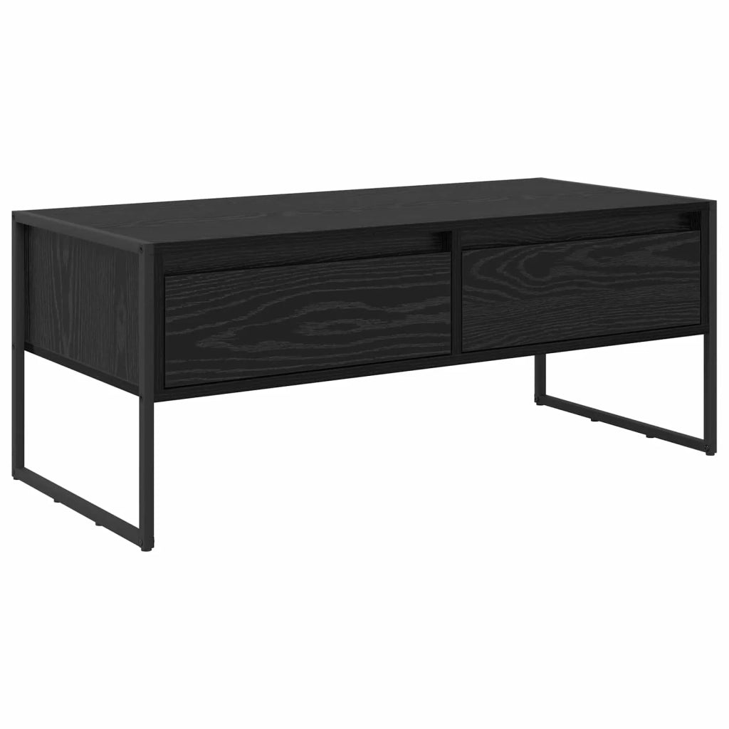 Tavolino da salotto | Tavolino da caff¨¨ | Tavolino da Soggiorno con cassetto Rovere Nero 100 x 46 x 40 cm