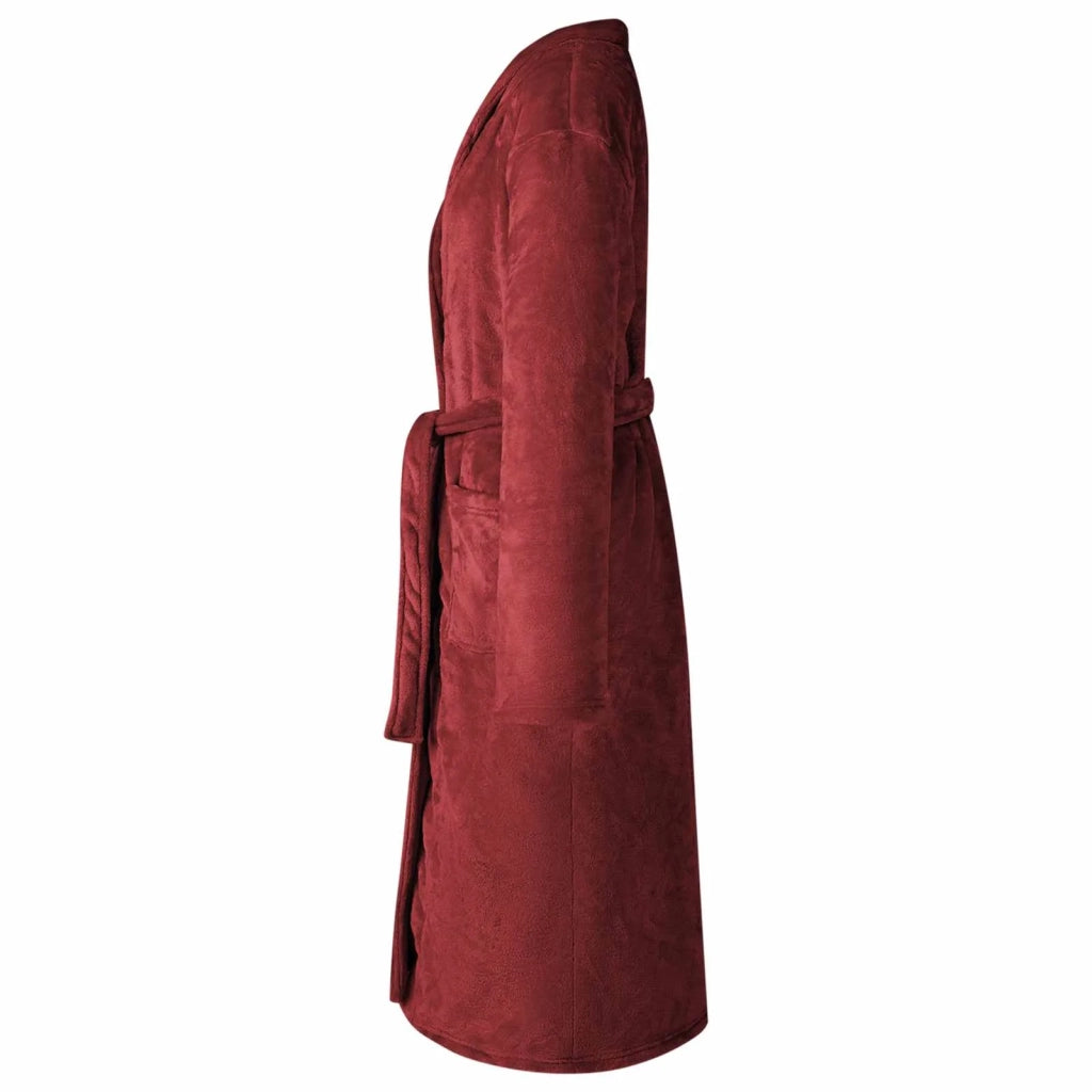 Accappatoio senza Cappuccio Rosso Bordeaux s Flanella CFW6282880