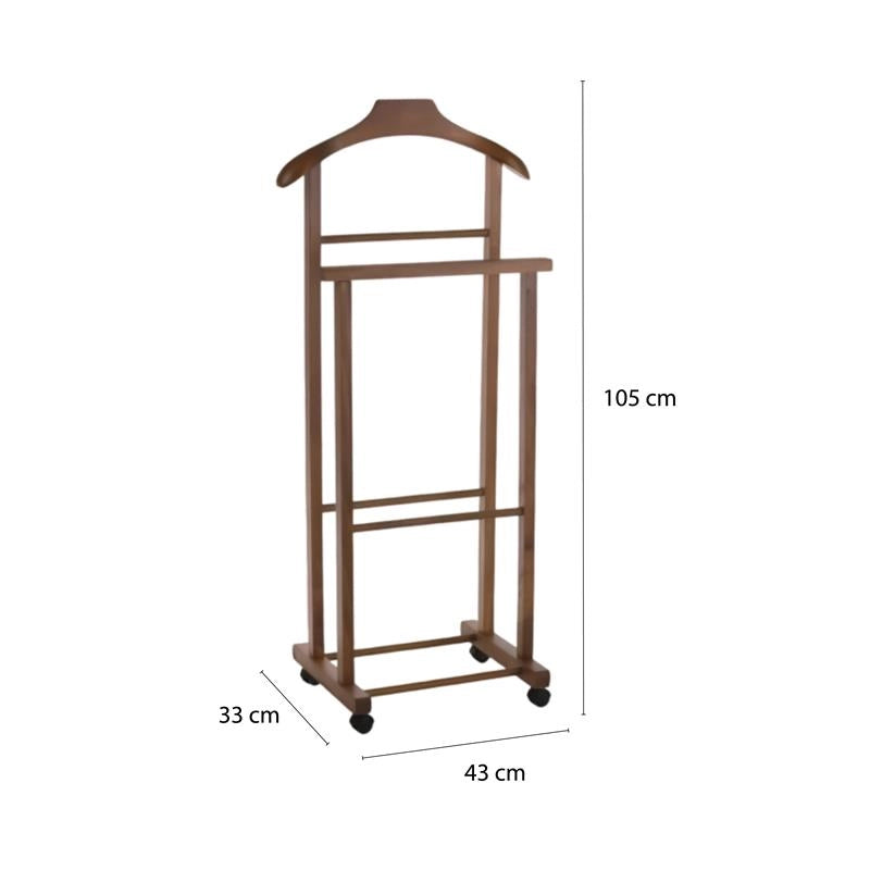 MAURY'S DOPPIO INDOSSATORE DA CAMERA COLORE NOCE LEGNO DI FAGGIO 43 X 33 X 105 H