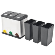 Pattumiera a Pedale per Riciclo in Acciaio Inossidabile 24 L CFW9197526