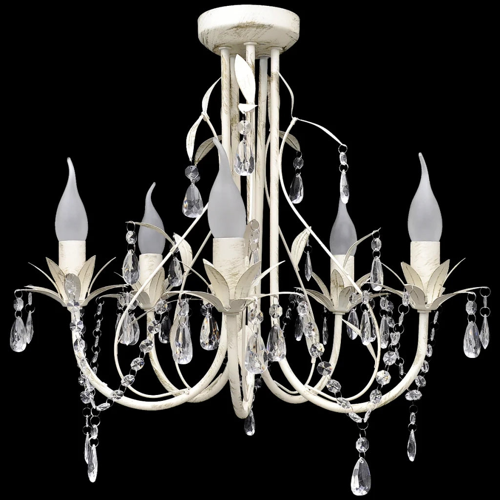 Lampada a sospensione in cristallo antico 42,5 cm bianco 2402018