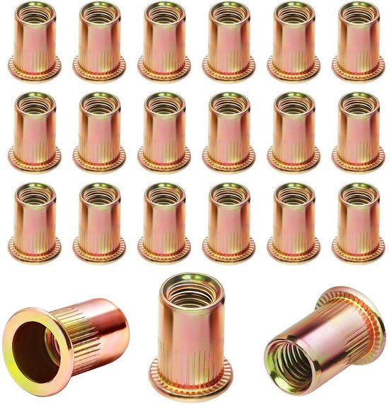 Viti a stella blindate - 120 pezzi - rame zincato - acciaio carbonio - filo M5 - adatto per metallo e plastica
