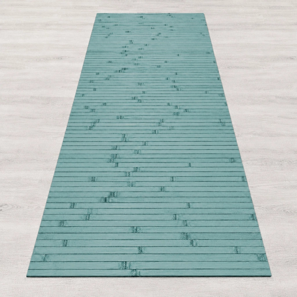 Tappeto Passatoia In Vero Bamboo Tappeto Cucina Ingresso In Legno Antiscivolo Aderente Lavabile E Antimacchia Tagliabile  Acqua - 50x400 cm