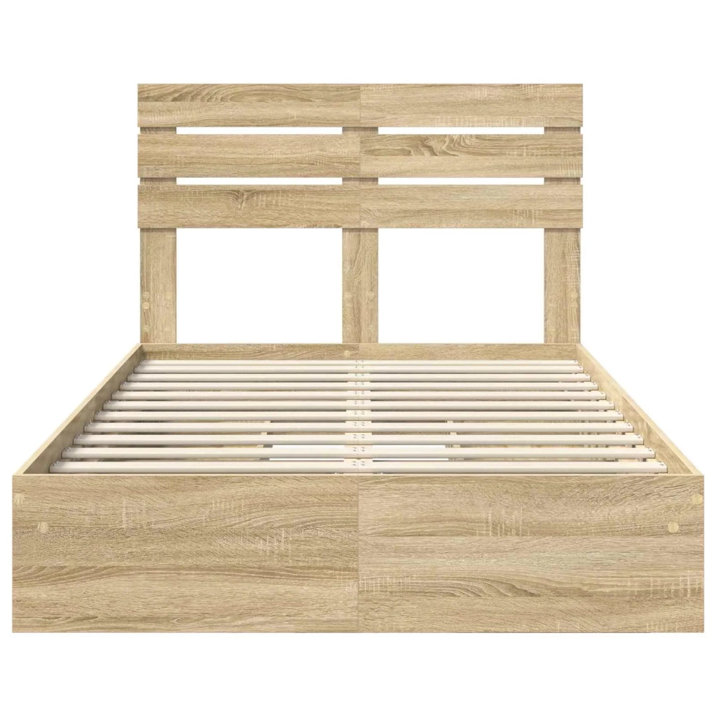 Letto con Contenitore con testiera Rovere Sonoma 120 x 200 cm 3411580