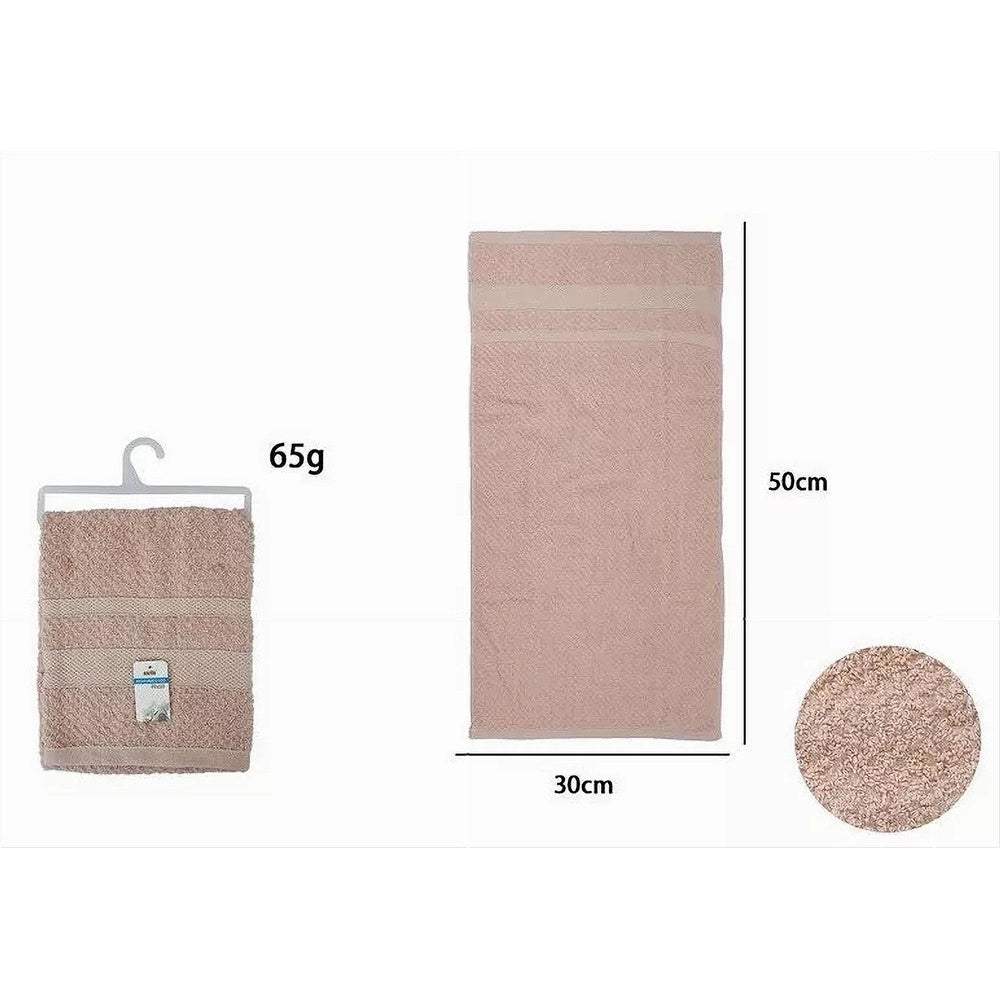 Trade Shop - Asciugamano Da Bagno Ospite In Cotone Morbida 30 X 50 Cm 65 Gr Colore Rosa 79487 -