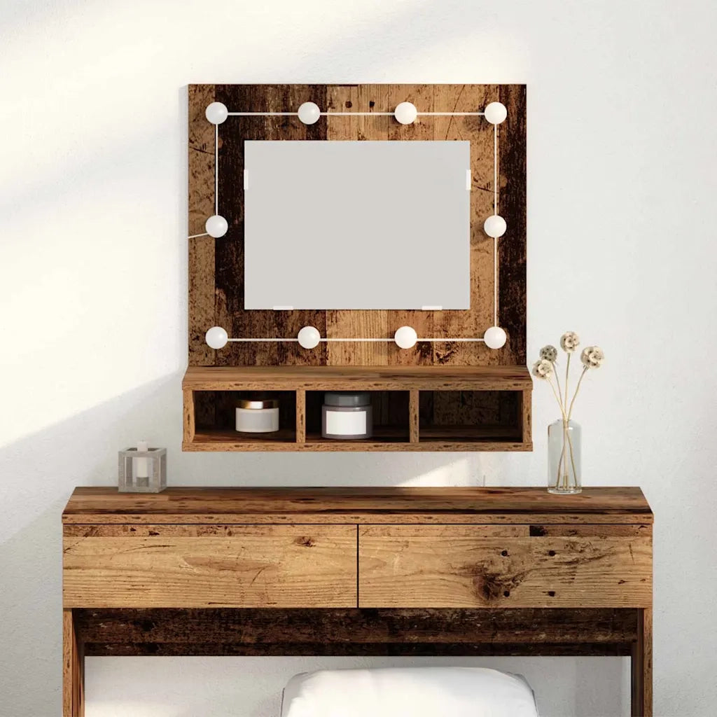 Mobiletto per specchio Legno vecchio 60 x 31,5 x 62 cm 873880