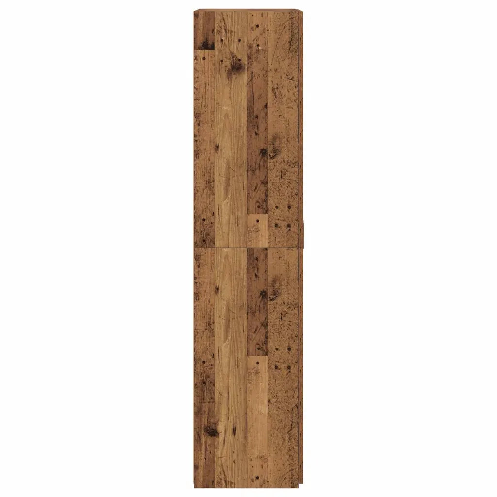 Credenza 2 pz-Set di 2 Buffet-Armadio da cucina Legno vecchio 80 x 42 x 185 cm
