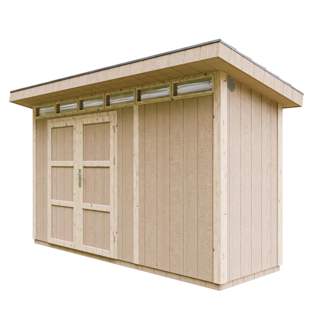 Casetta da Giardino di QUALIT? PREMIUM 4,3m?²-L161xW411cm - TIMBELA M902A-REDWOOD RED