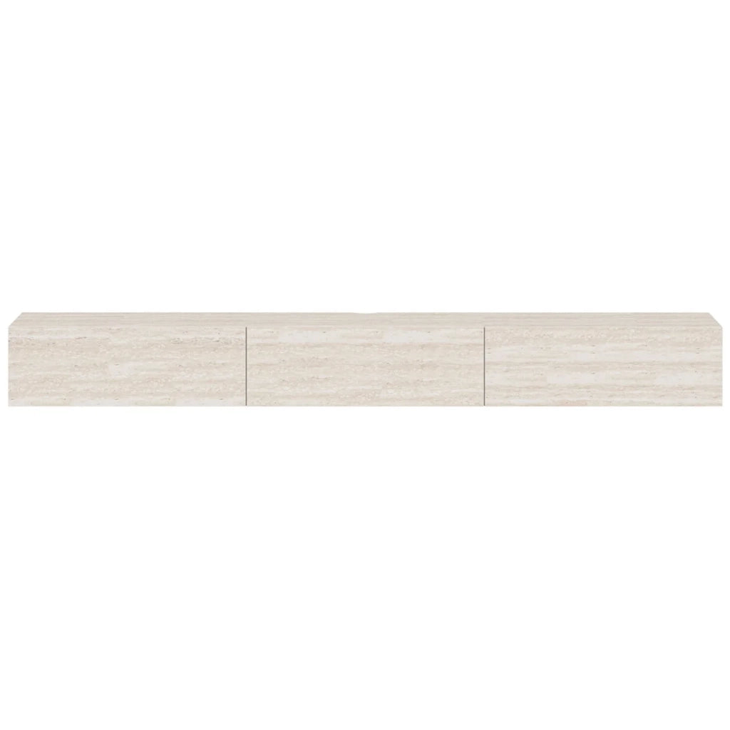 IDMarket - Mobile TV sospeso ELIO da 270 cm con 3 ante, effetto travertino
