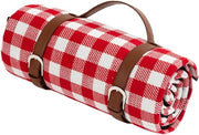 Tavolo da picnic / Tavolo da gioco a scacchi - 200 x 150 cm - Ideale per viaggi, campeggi, Tavolo da picnic a quadrettini rossobianchi