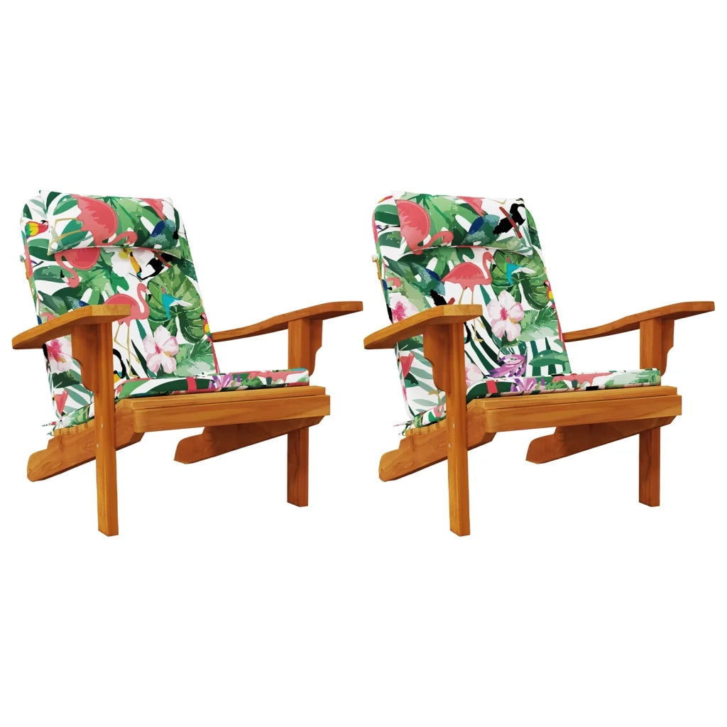 Cuscini per Sedia Adirondack 2pz Multicolore in Tessuto Oxford