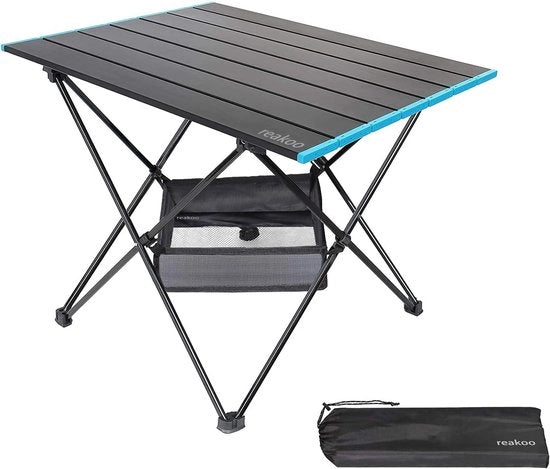 Tavolo da Campeggio Ripiegabile con Lame in Alluminio – Leggero e Portatile per Attività All'Aperto
