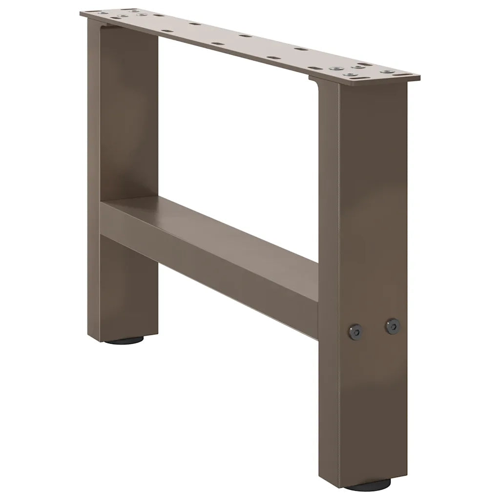 Gambe per Tavolino da Caff¨¨ in Acciaio Naturale 2 pz-Set di 2 Gamba per Tavolo 50x(30-31) cm Acciaio