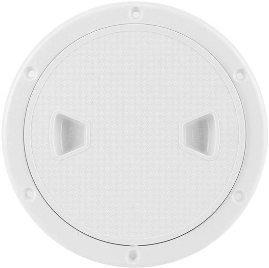 Piastra di controllo 6 pollici - ABS coperchio - Piastra di controllo rotonda - Ispezione - Bianco - Antiscivolo - Disegno shockbestendig