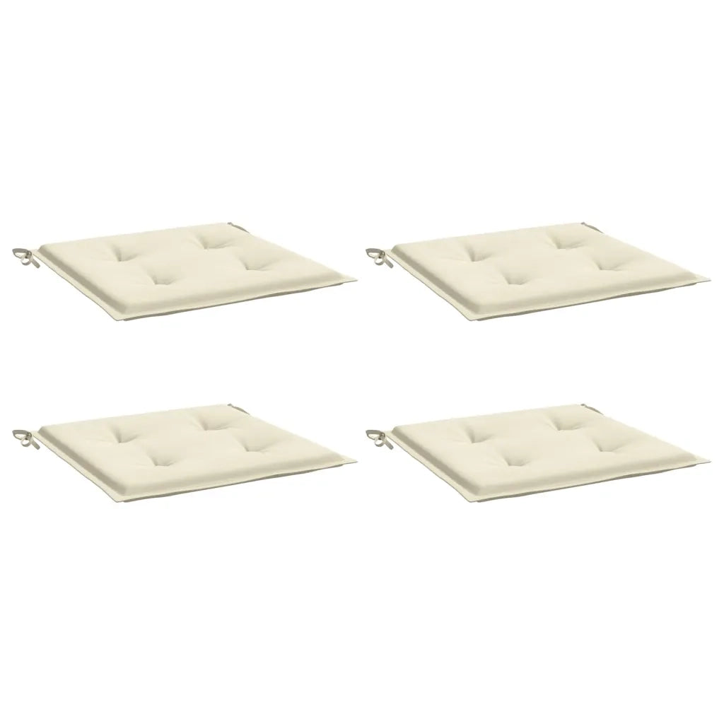 Cuscini per Sedia 4 pz Crema 50x50x4 cm in Tessuto Oxford 314042