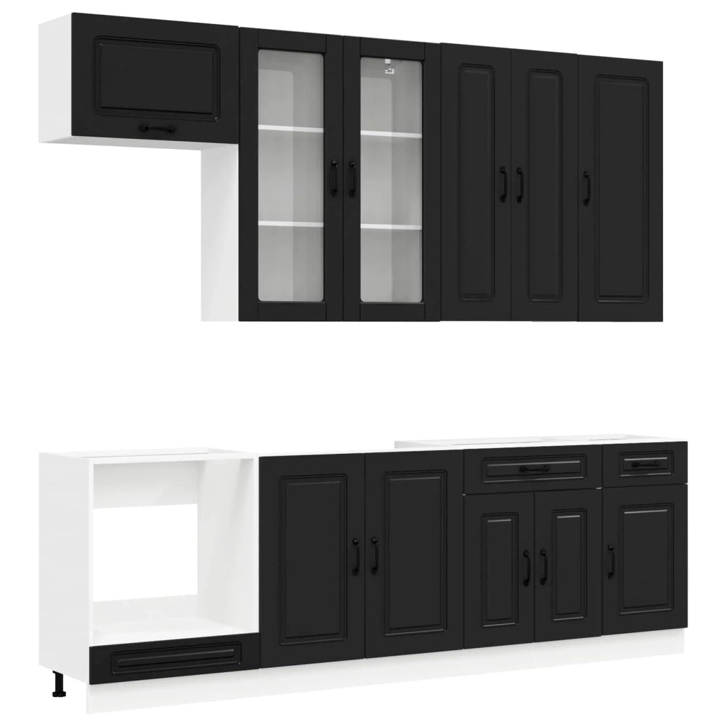 Unità Cucina KALMAR 8 pcs Nero Legno ingegnerizzato 3438194