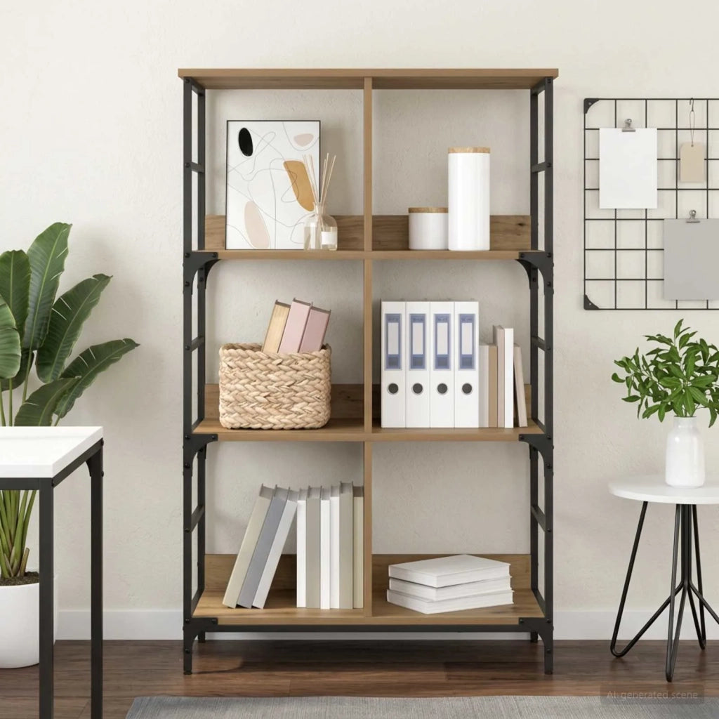 Libreria 4 livelli 78,5 x 33 x 117,5 cm metallo PB 8010890
