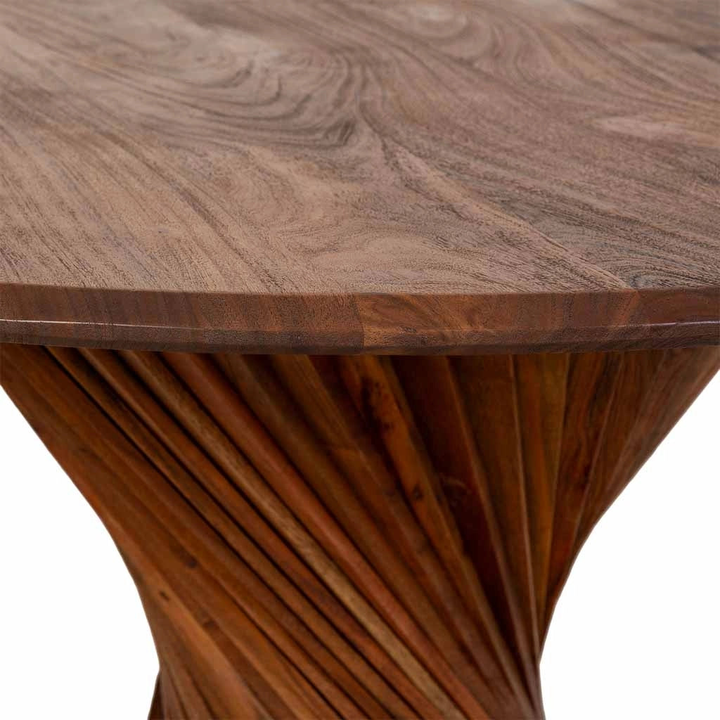 Tavolo da pranzo in legno marrone 130x130x75h cm