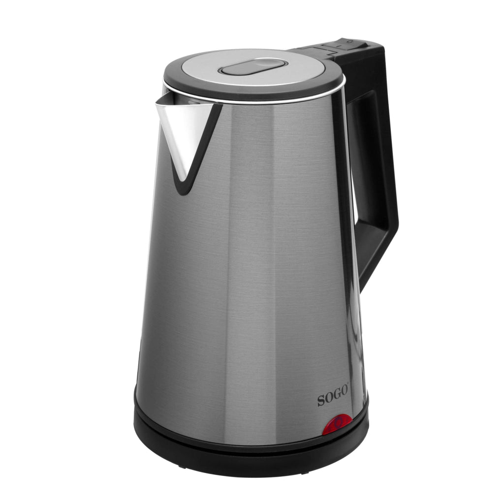 Bollitore elettrico deluxe 1,7L acciaio inox, mantenitore calore 55°C, triplo sistema sicurezza 1830W cucina - SOGO