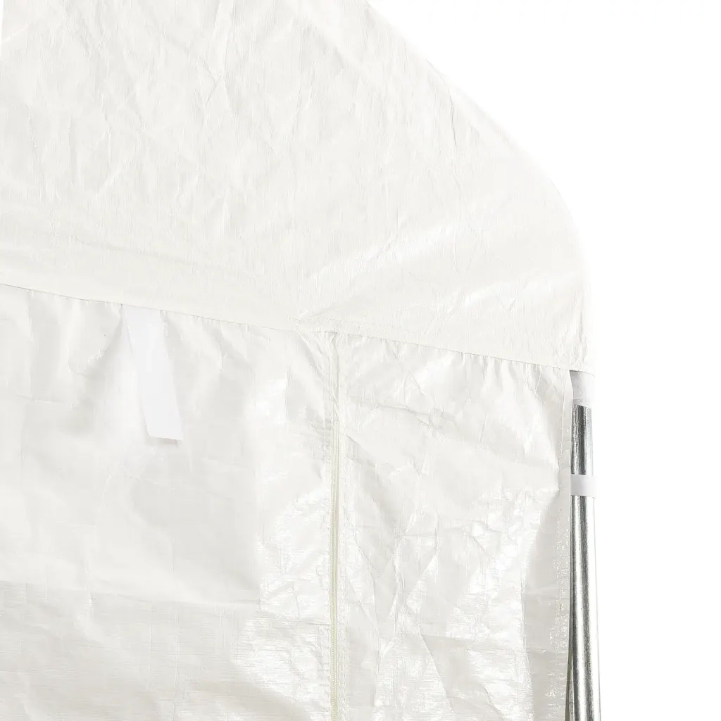 Gazebo con Tetto Bianco 17,84x4,08x3,22 m in Polietilene 3155492