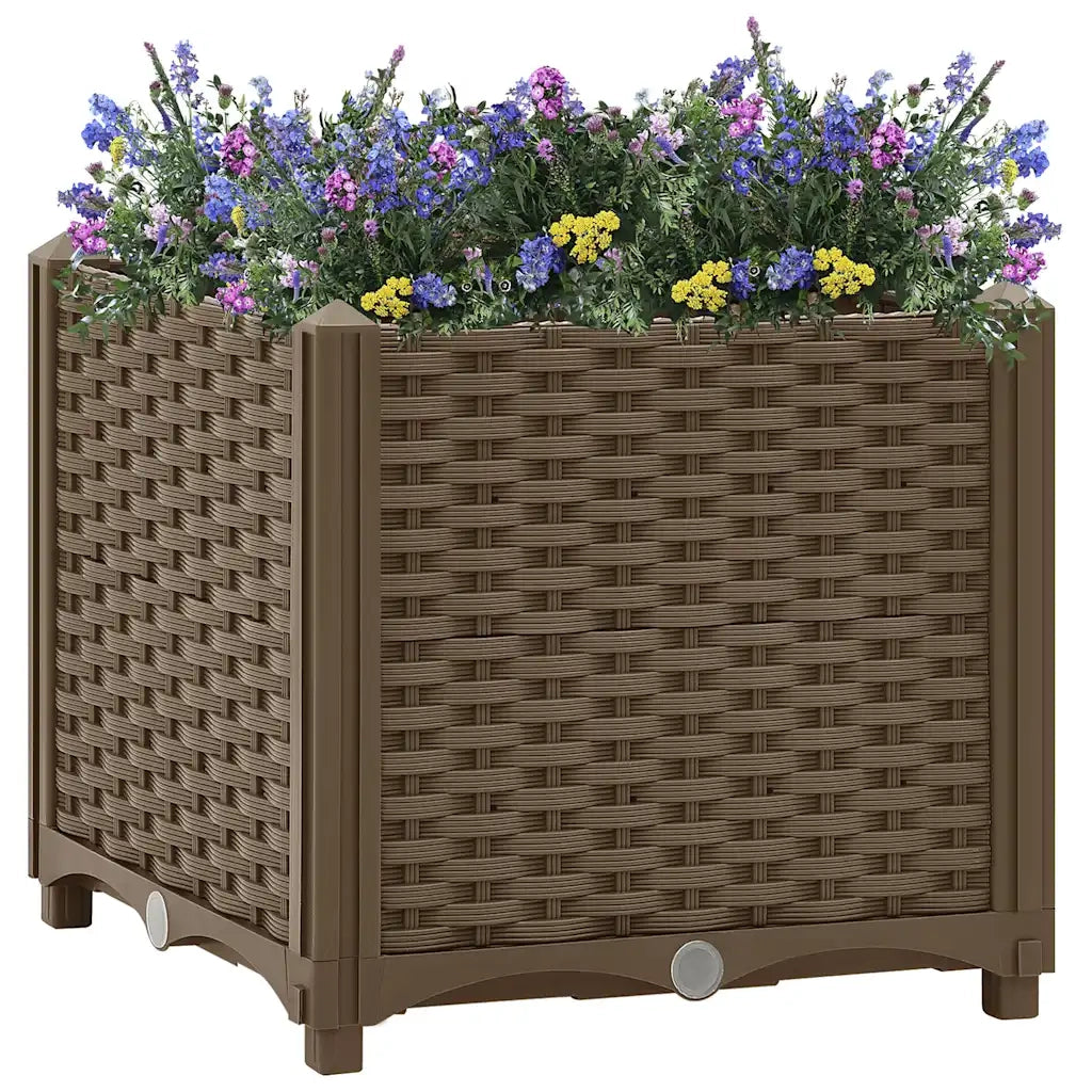 Fioriera | Cassetta per fiori | Vaso Rialzata 40x40x38 cm in Polipropilene