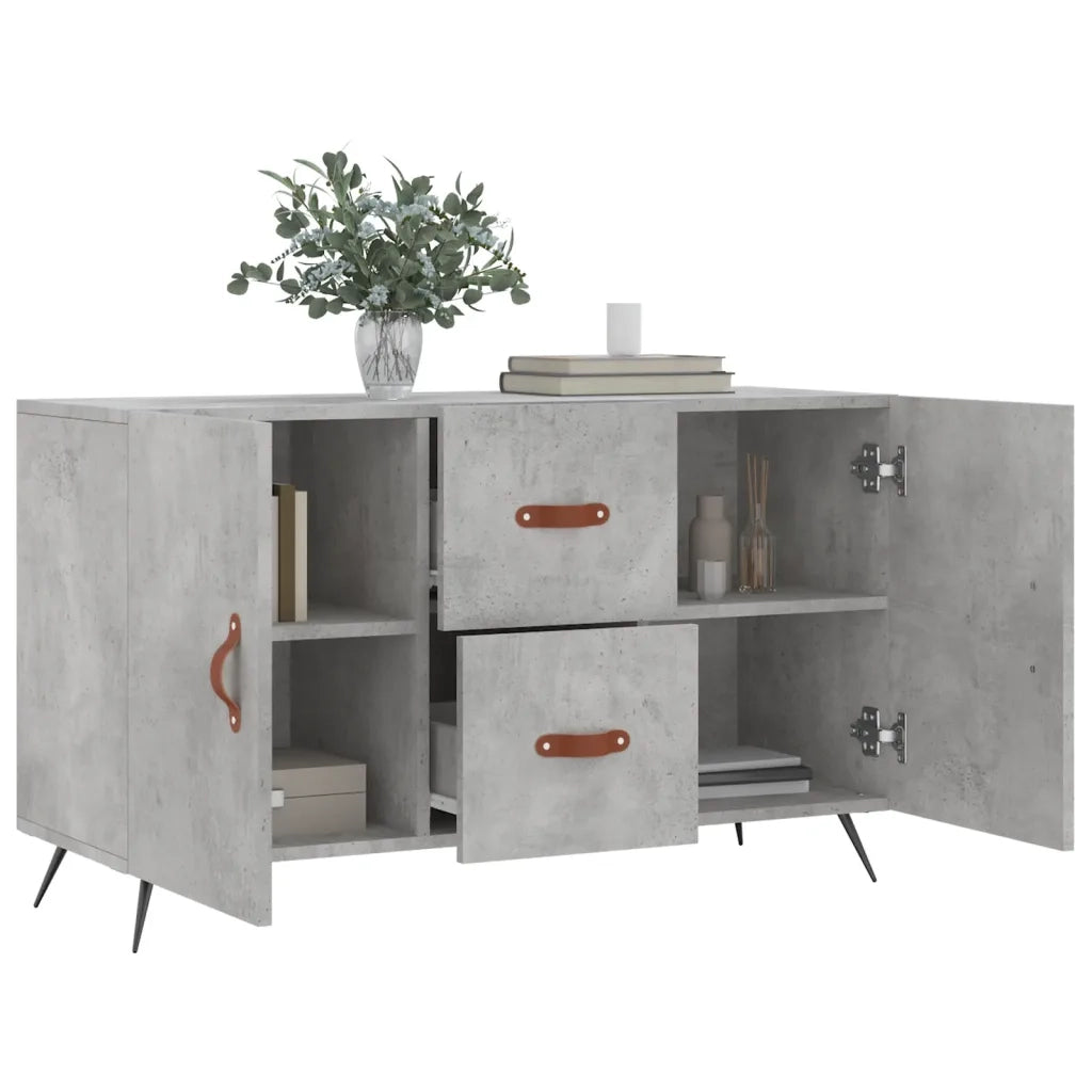 Credenza Grigio Cemento 100x36x60 cm in Legno Multistrato 828144