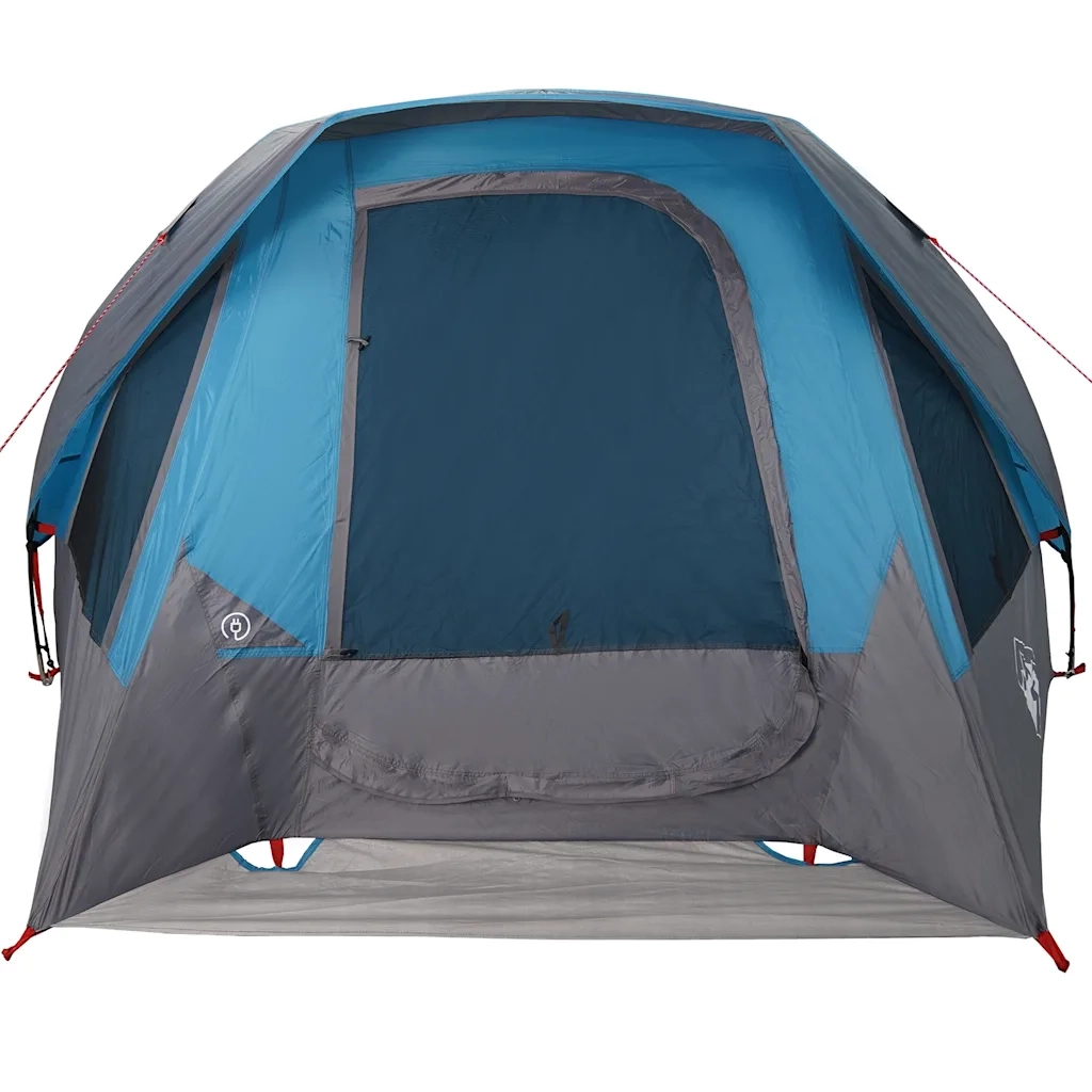 Tenda da Campeggio a Cabina per 4 Persone Blu Impermeabile 4100665
