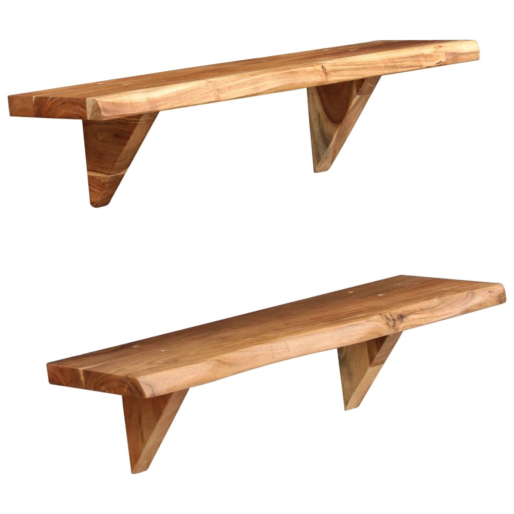 Scaffale di design da parete 2 pezzi 60 cm legno massello 2702230/2