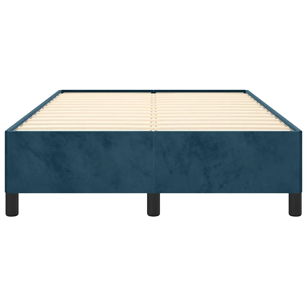 Giroletto senza Materasso-Struttura Letto Blu Scuro 120x190 cm Velluto 261949