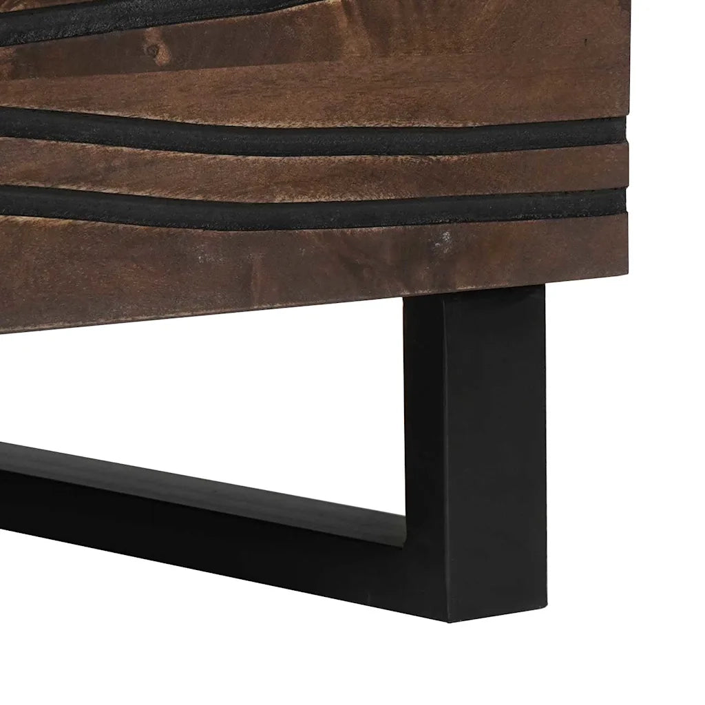 Tavolino da salotto Marrone e Nero 80 x 50 x 40 cm