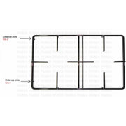 GRIGLIA 2 FUOCHI 455X268 CUCINA REX ZANUSSI ZOPPAS NERA SMALTATA 2 PIOLI - Electrolux Rex Aeg Zoppas