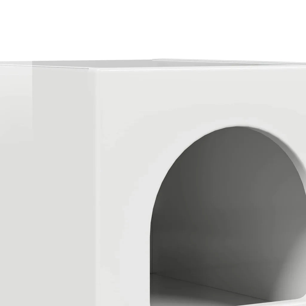 Comodino Bianco Lucido 29,5 x 33,5 x 50 cm Legno multistrato 891232