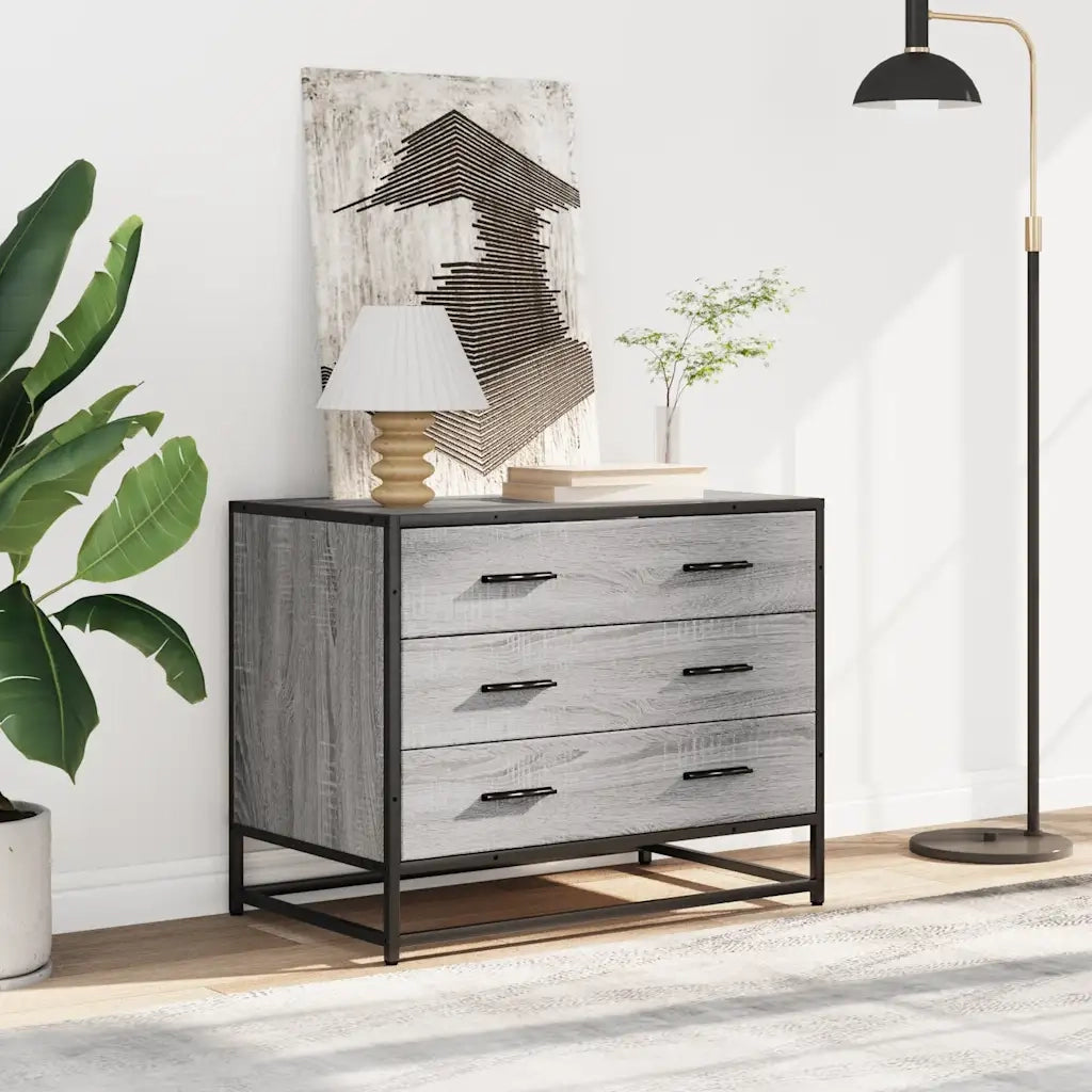 Cassettiera Grigio Sonoma 70x41x56 cm in Legno Multistrato 849077