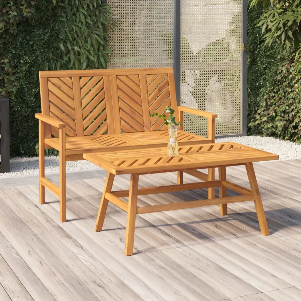Panca da Giardino 109 cm in Legno Massello di Acacia 362234