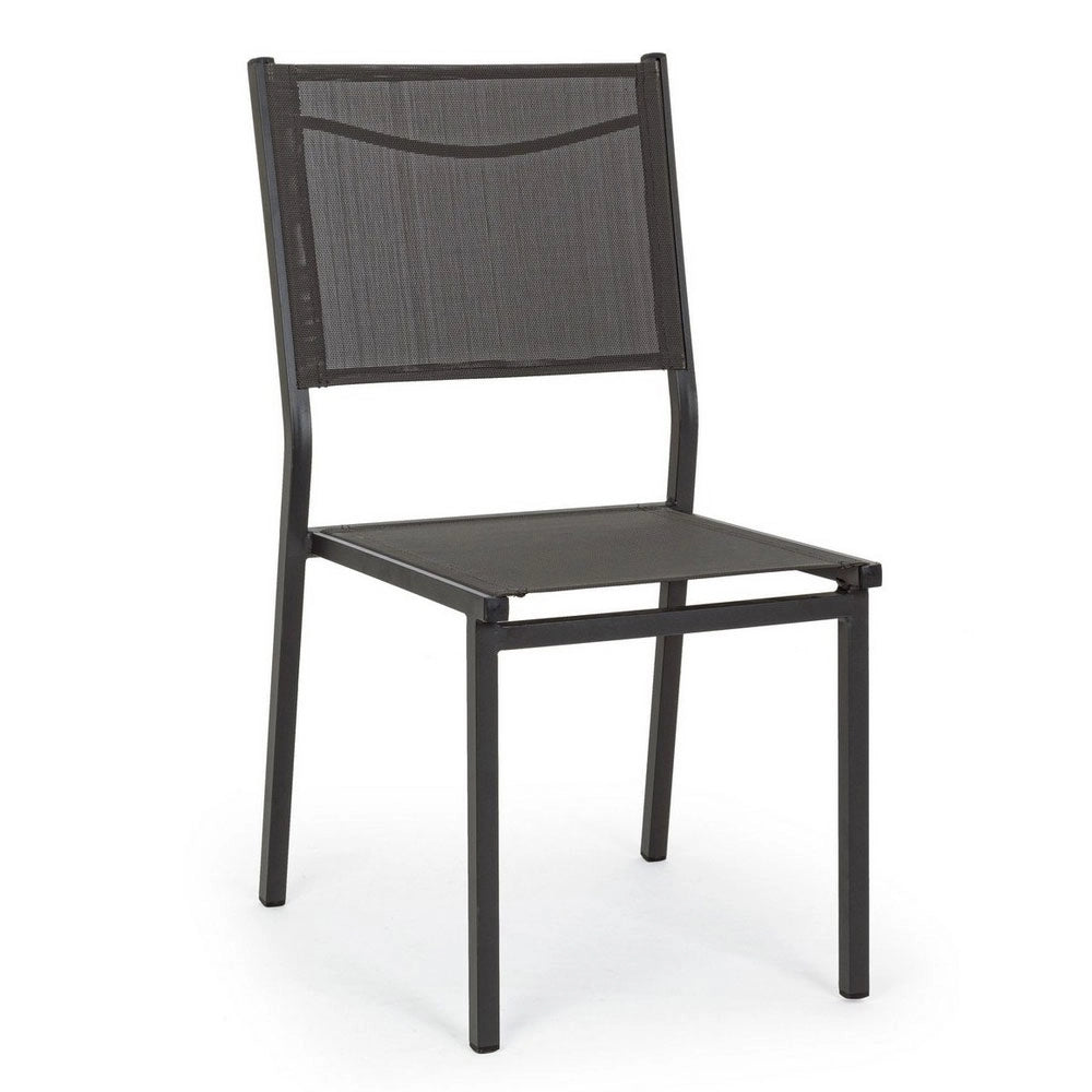 Sedia Da Giardino BIZZOTTO HILDE LH32 Antracite In Alluminio