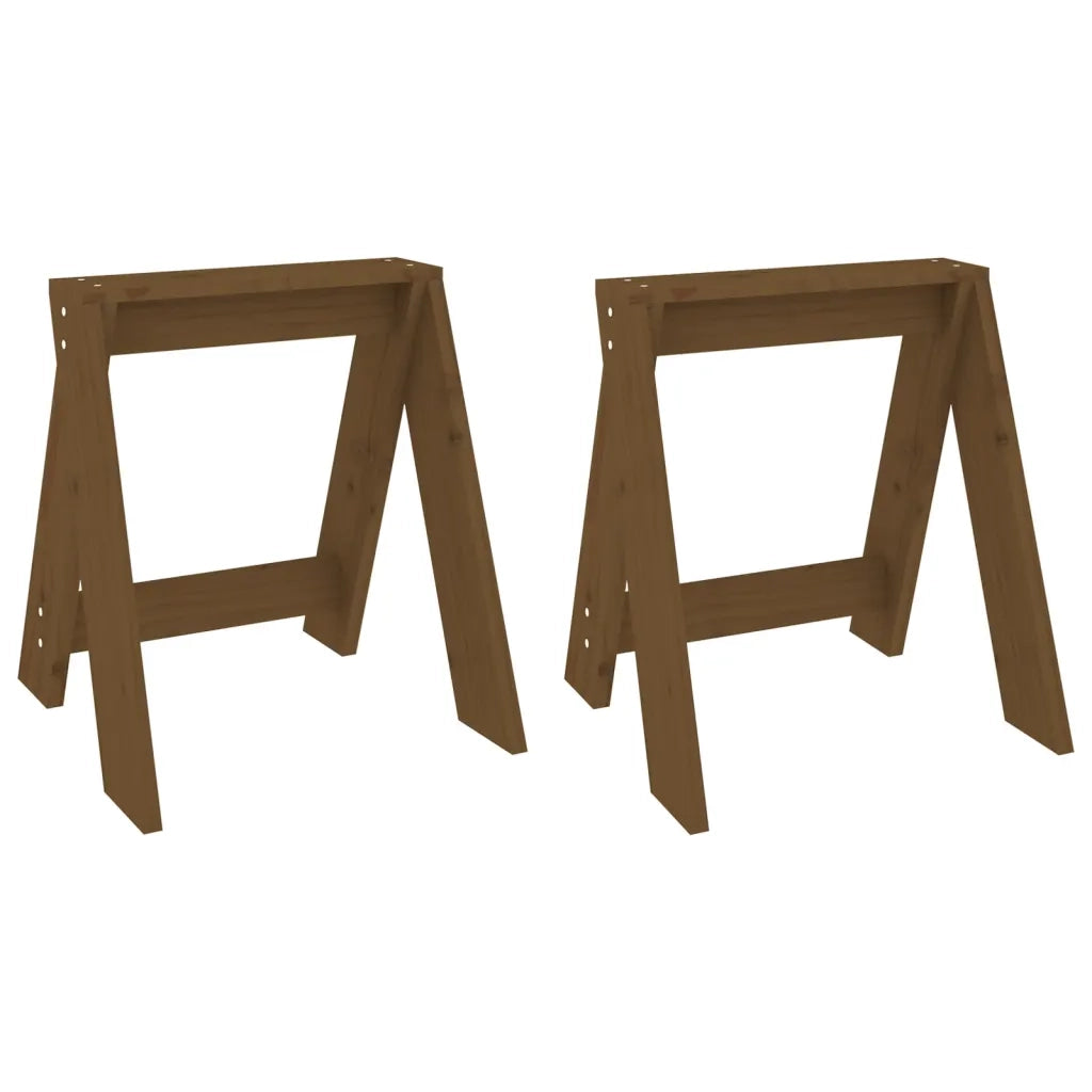 Sgabelli 2 pz Miele 40x40x45 cm in Legno Massello di Pino cod mxl 50191
