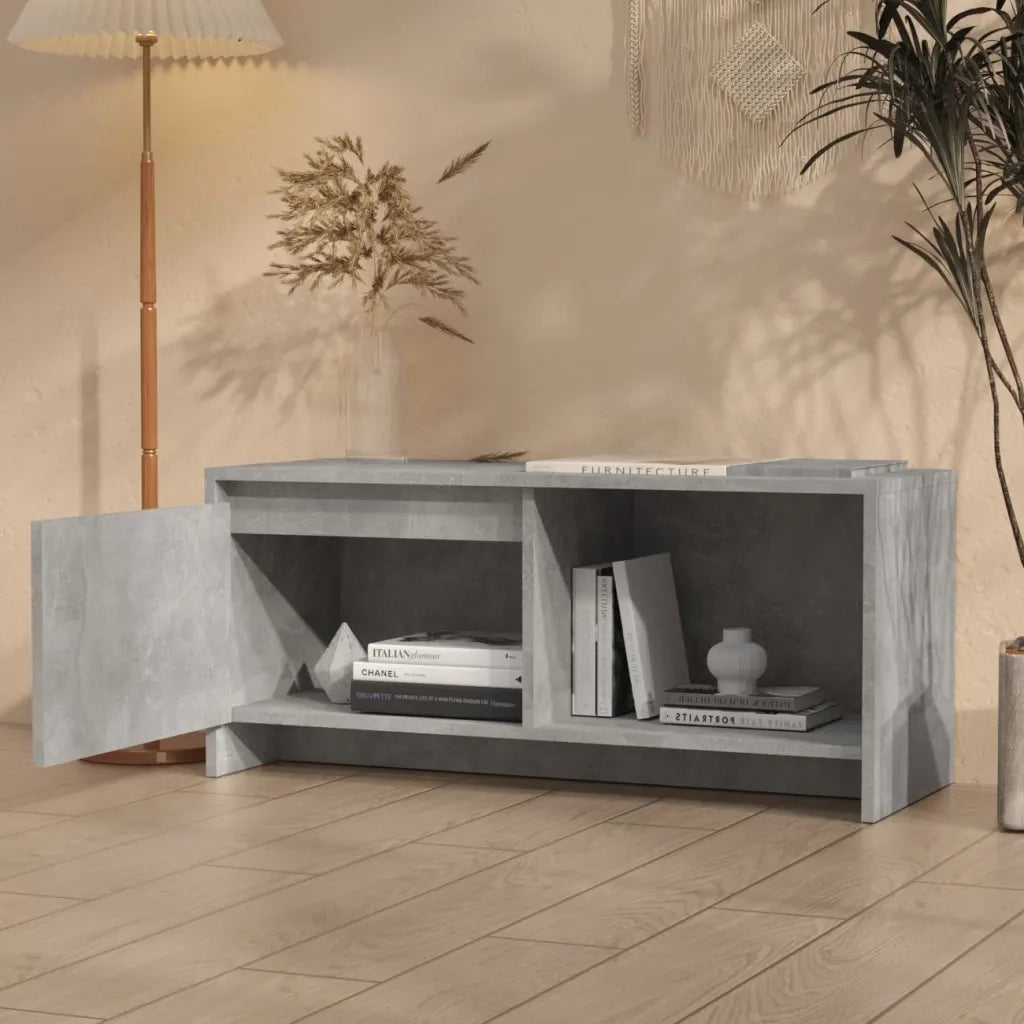Mobile TV Grigio Cemento 90x35x40 cm in Truciolato 809786
