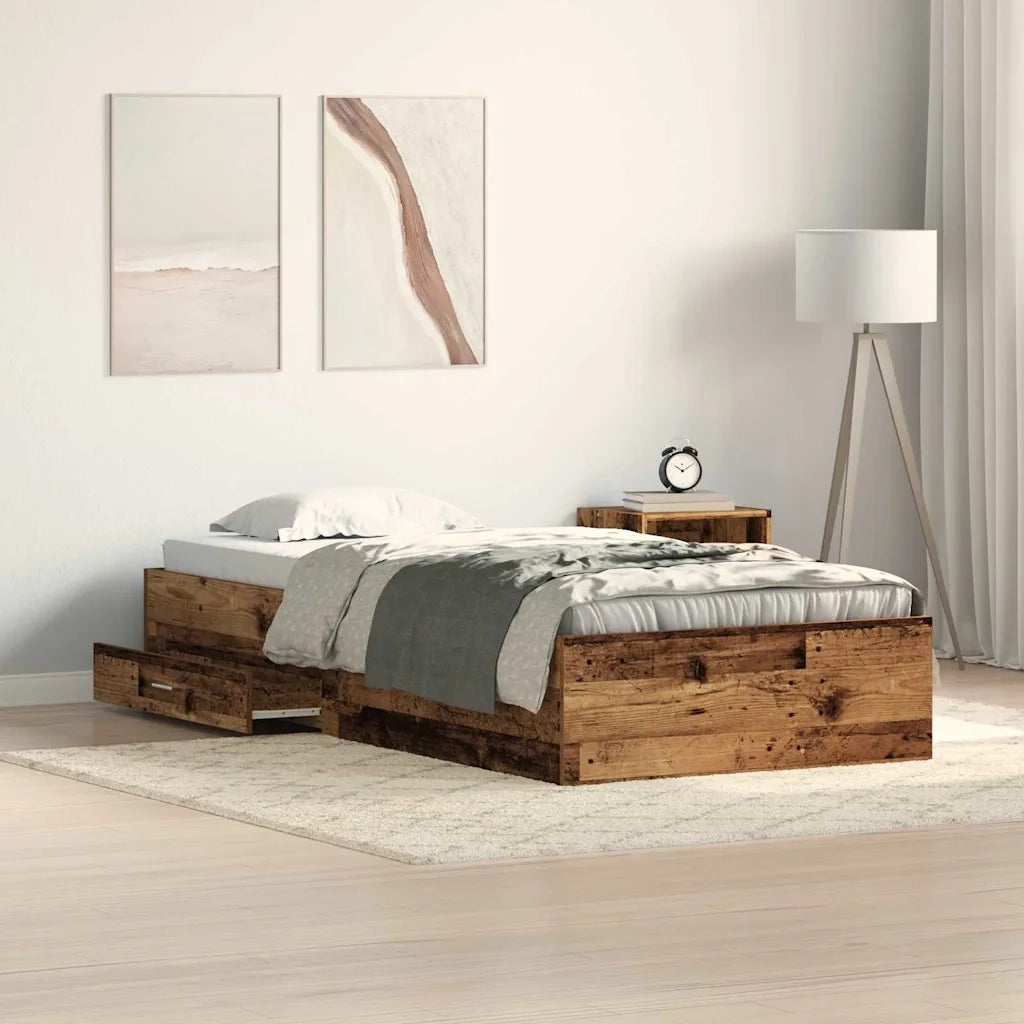 Struttura del letto Legno vecchio 90 x 190 cm Legno multistrato 3333990