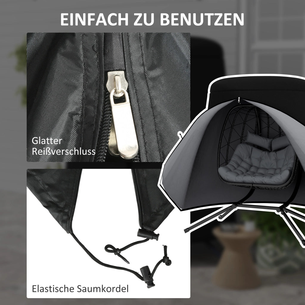 Coprimobili da esterno Coprimobili Telo per mobili protettivi Resistente alle intemperie 196cm x 196cm x 230cm Nero