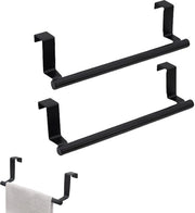 Sostegno per Asciugamano a Parete 2 Pezzi - Sostegno per Asciugamano in Acciaio Inossidabile - Per Porte dei Cassettoni - Facile da Installare - 23,6 x 2,5 x 5 cm - Appoggio per Asciugamano