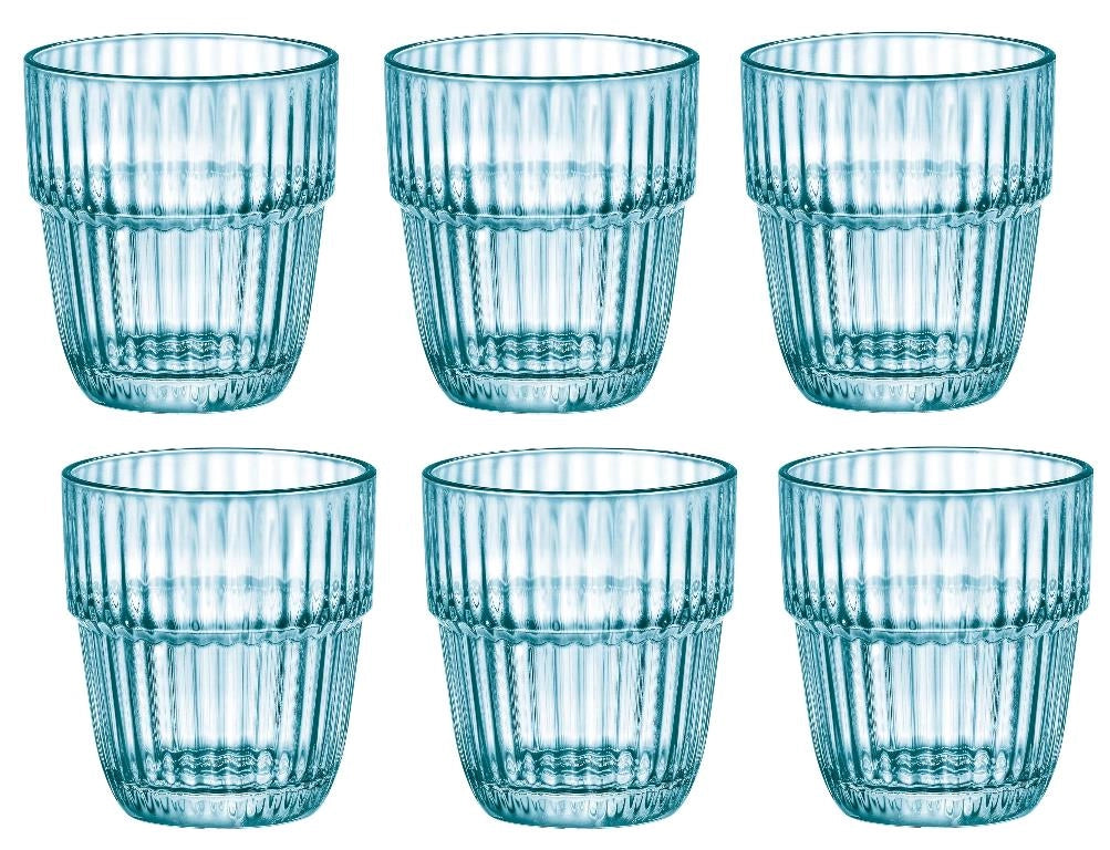 Set 6 Bicchieri da Tavola Rocks Barshine Ice Impilabili 30 cl