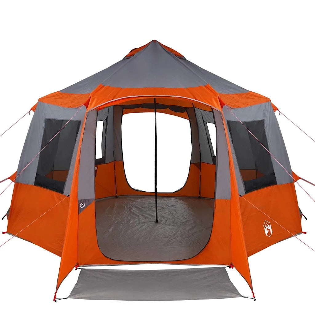 Tenda da campeggio per 12 persone con tetto Grigio e arancione 42001100