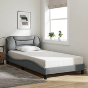 Giroletto senza Materasso Hvar Grigio Chiaro 100x200 cm Tessuto