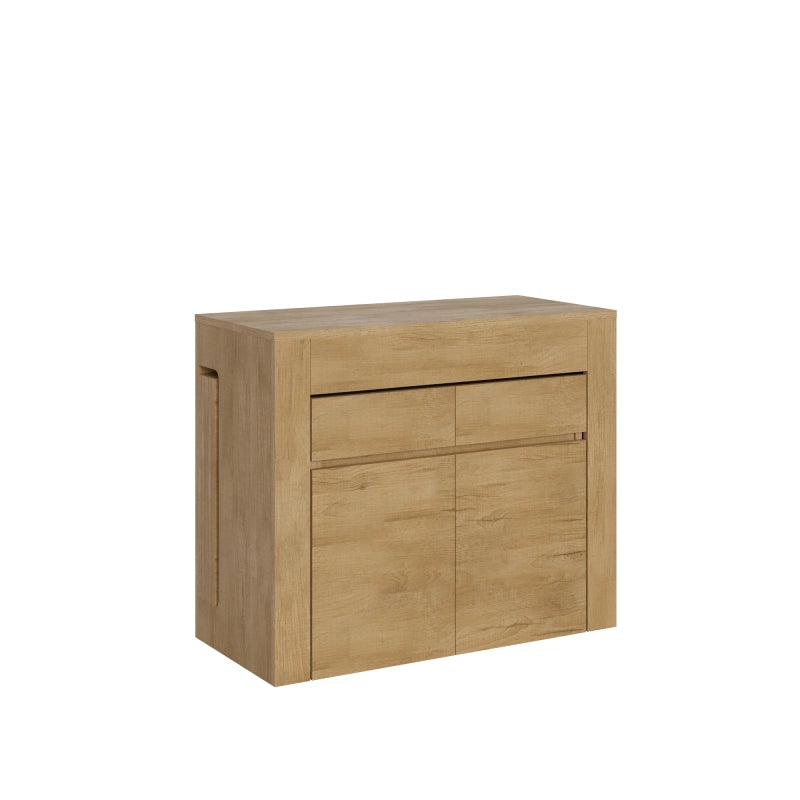Consolle allungabile 90x42/302 Evolve con Panca inferiore e superiore 72x26/300 - Quercia Natura
