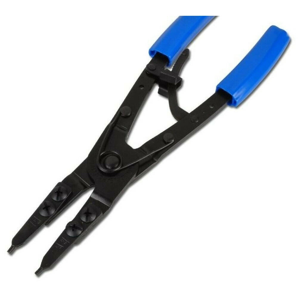 Trade Shop - Set 2 Pinze Con Punte Intercambiabili Per Anelli Seeger Interni Esterni A.07210 -